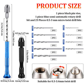 Mudder blue semi-automatic rotary drill for quick, controlled hole punching