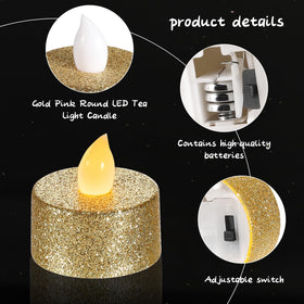 Mudder gold tea light size 1.46 by 1.41 inches.