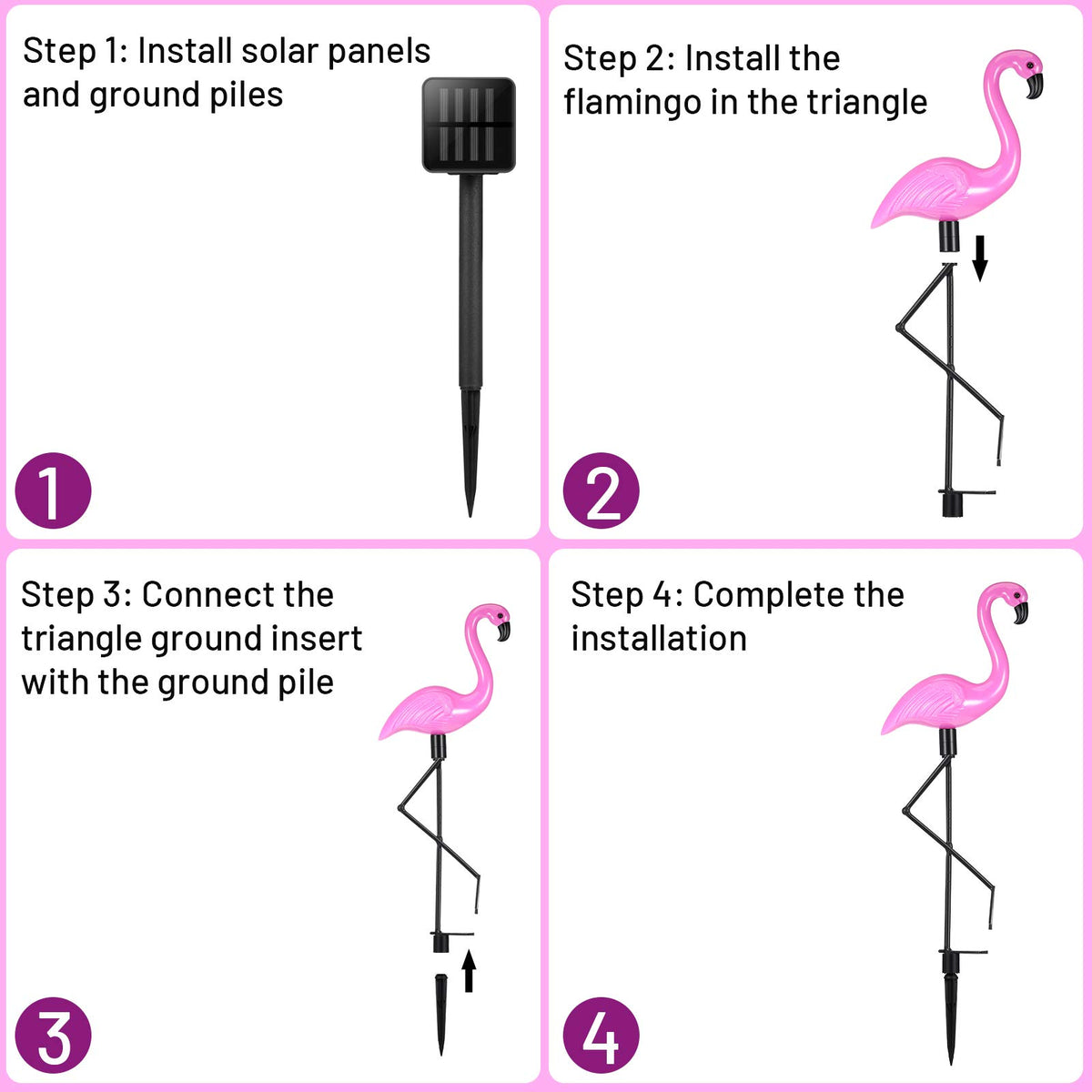 Mudder waterproof flamingo yard stake withstands weather for year-round decor.