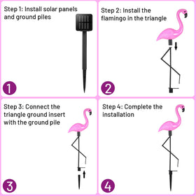 Mudder waterproof flamingo yard stake withstands weather for year-round decor.
