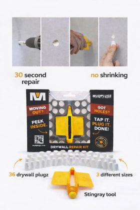 MudPlugz no sanding mess with dust-free, flush finishes.