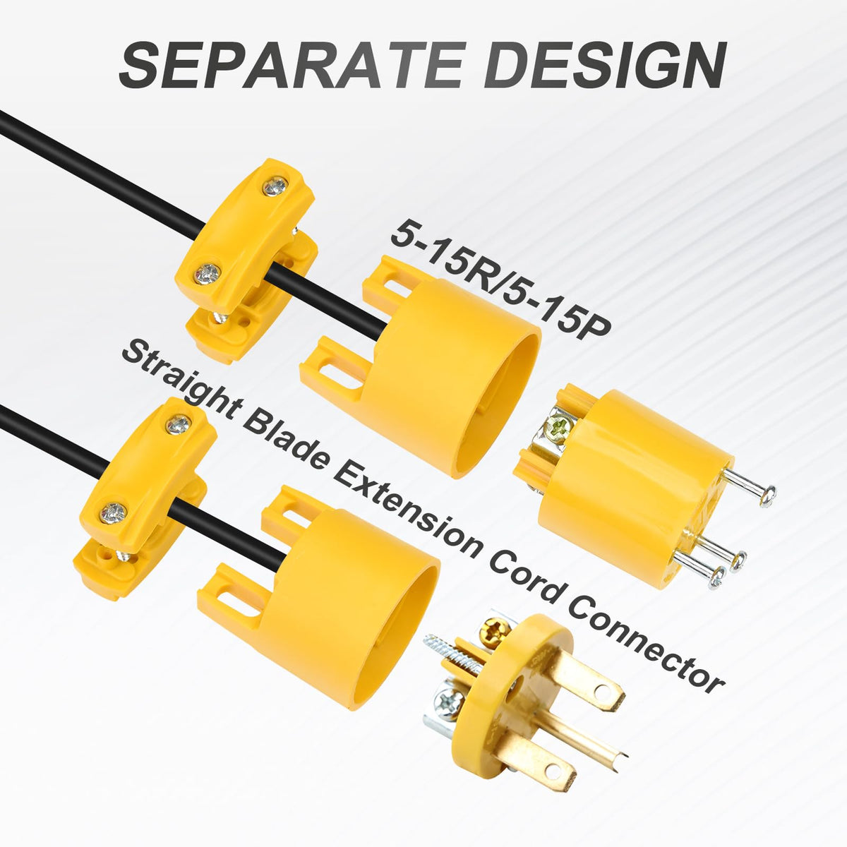 Muelnmey back-clip adjustable ends compatible with SJT16/14 wiring.