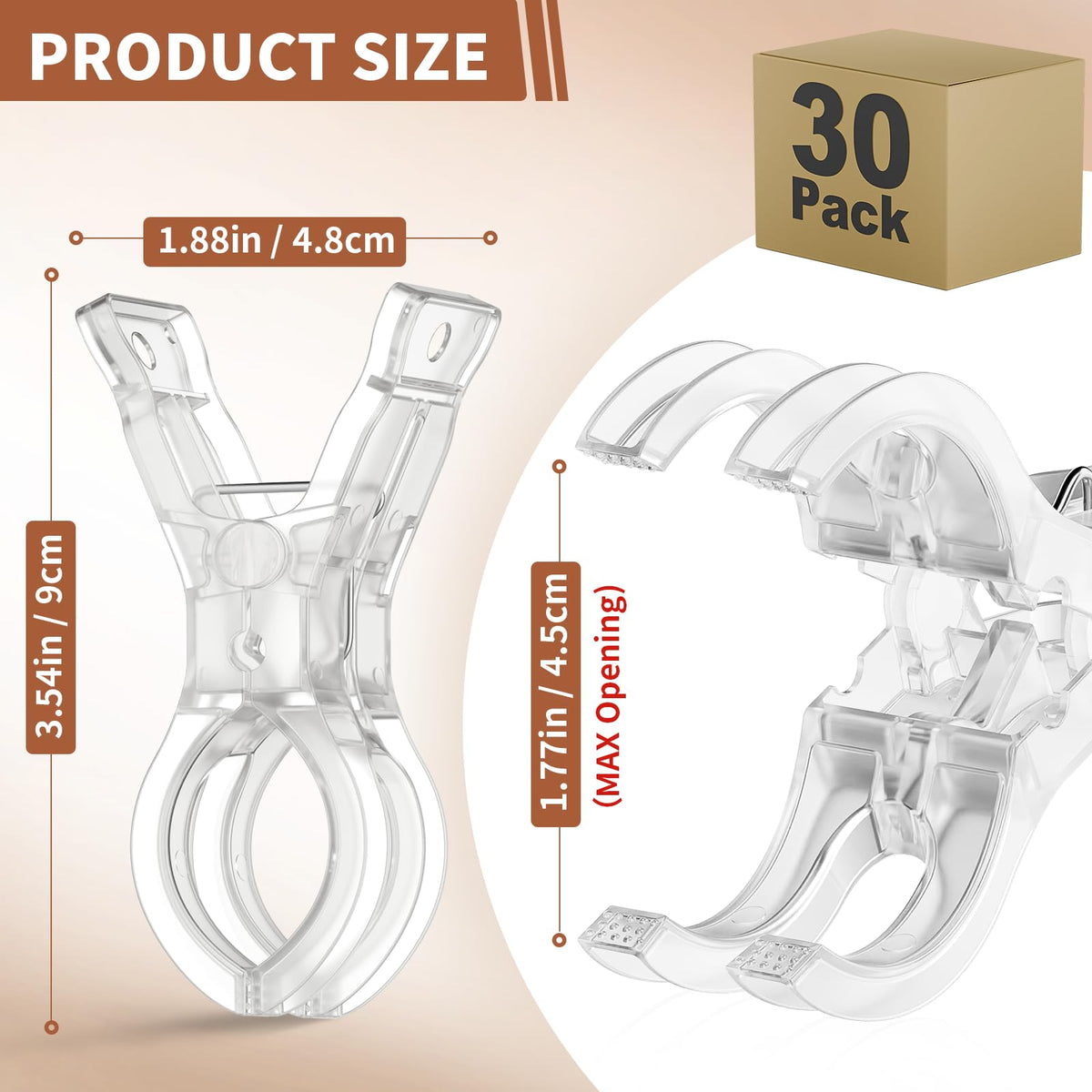 Muitcdo clear spring clips backdrops provide strong grip with a virtually invisible finish