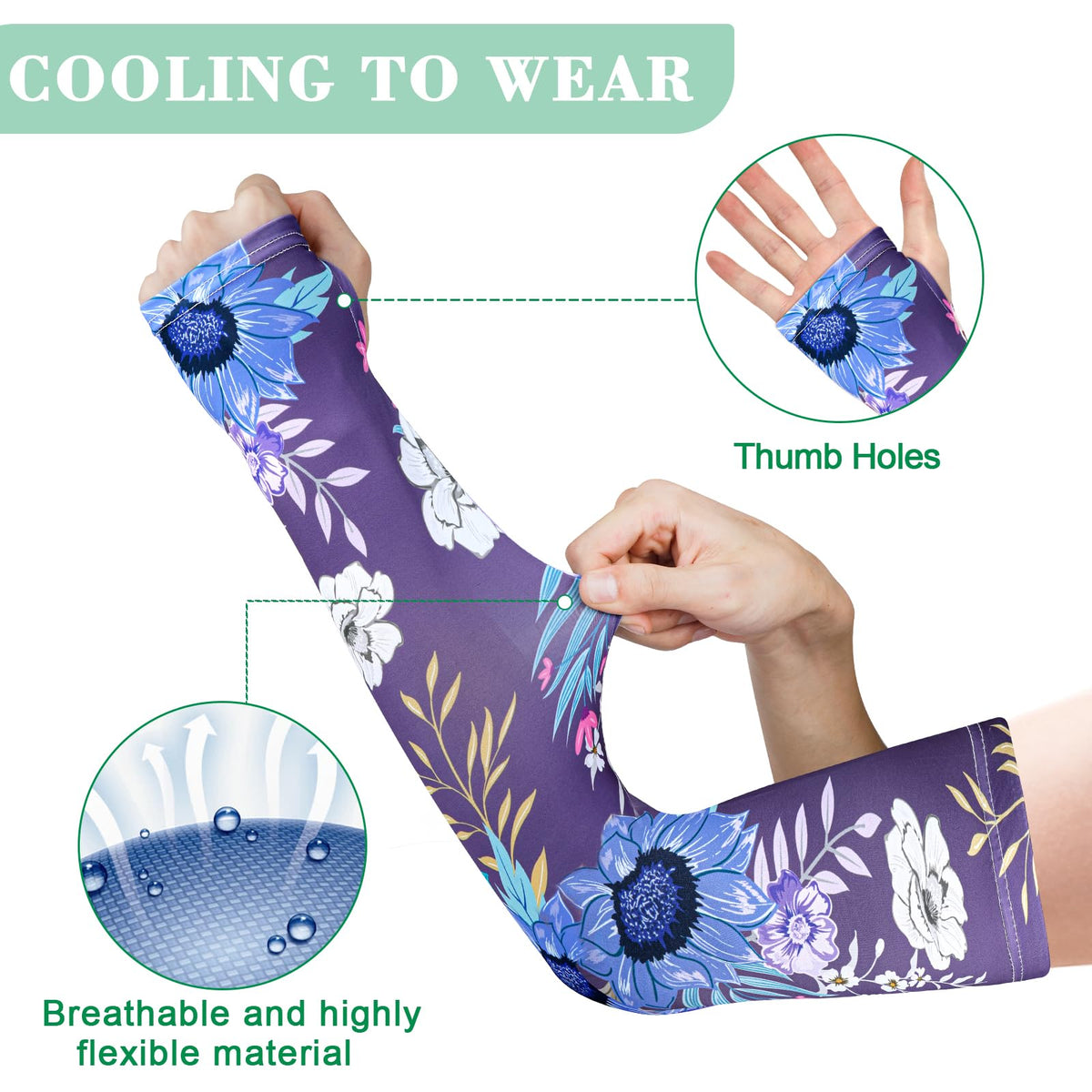 Mukum non-slip design keeps sleeves in place during gardening and outdoor chores