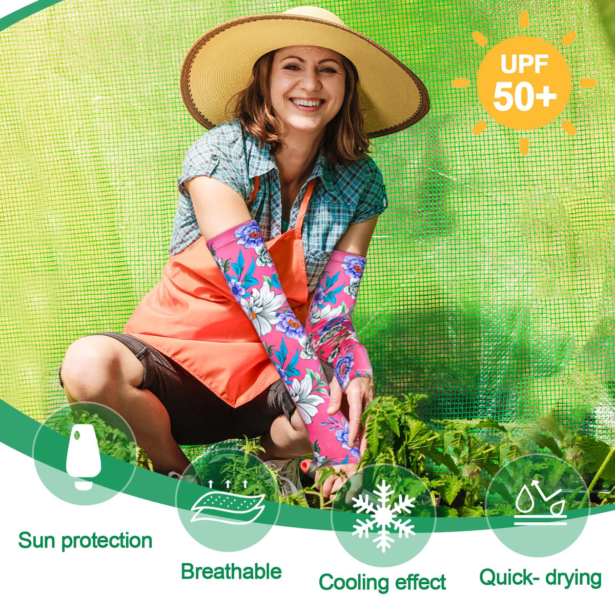 Mukum thumb-hole arm sleeves provide secure fit and extra sun protection