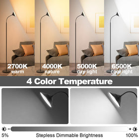 Mukuxin 76in LED floor lamp assembly uses screw-in poles.