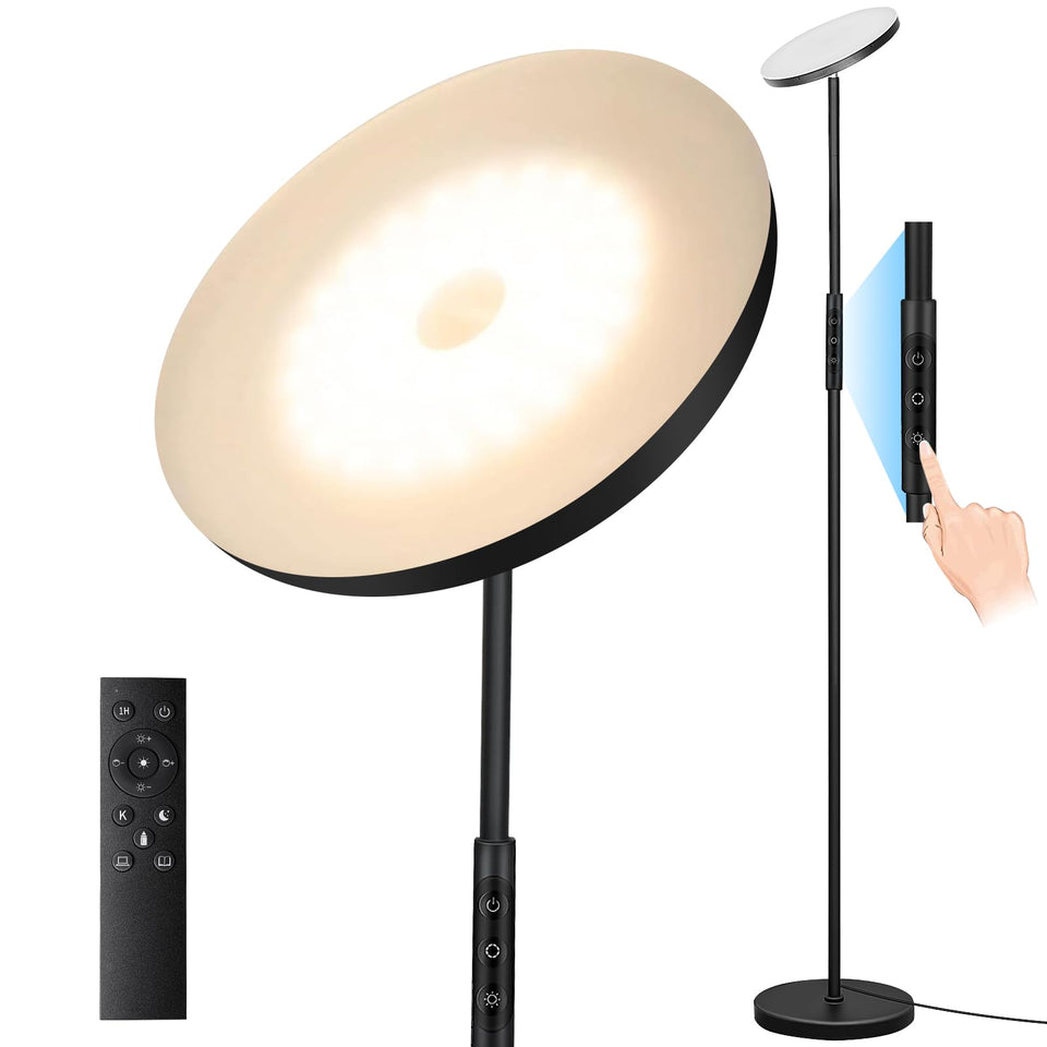 Mukuxin torchiere floor lamp head tilt for flexible lighting