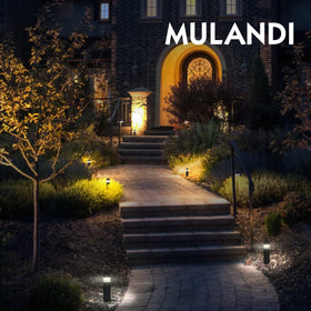 MULANDI bollard light with 16.4 ft cable for flexible placement.