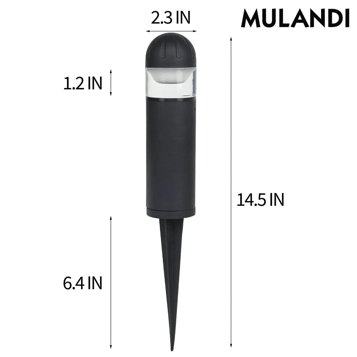 MULANDI outdoor bollard IP65 weatherproof for rain-ready pathway lighting.