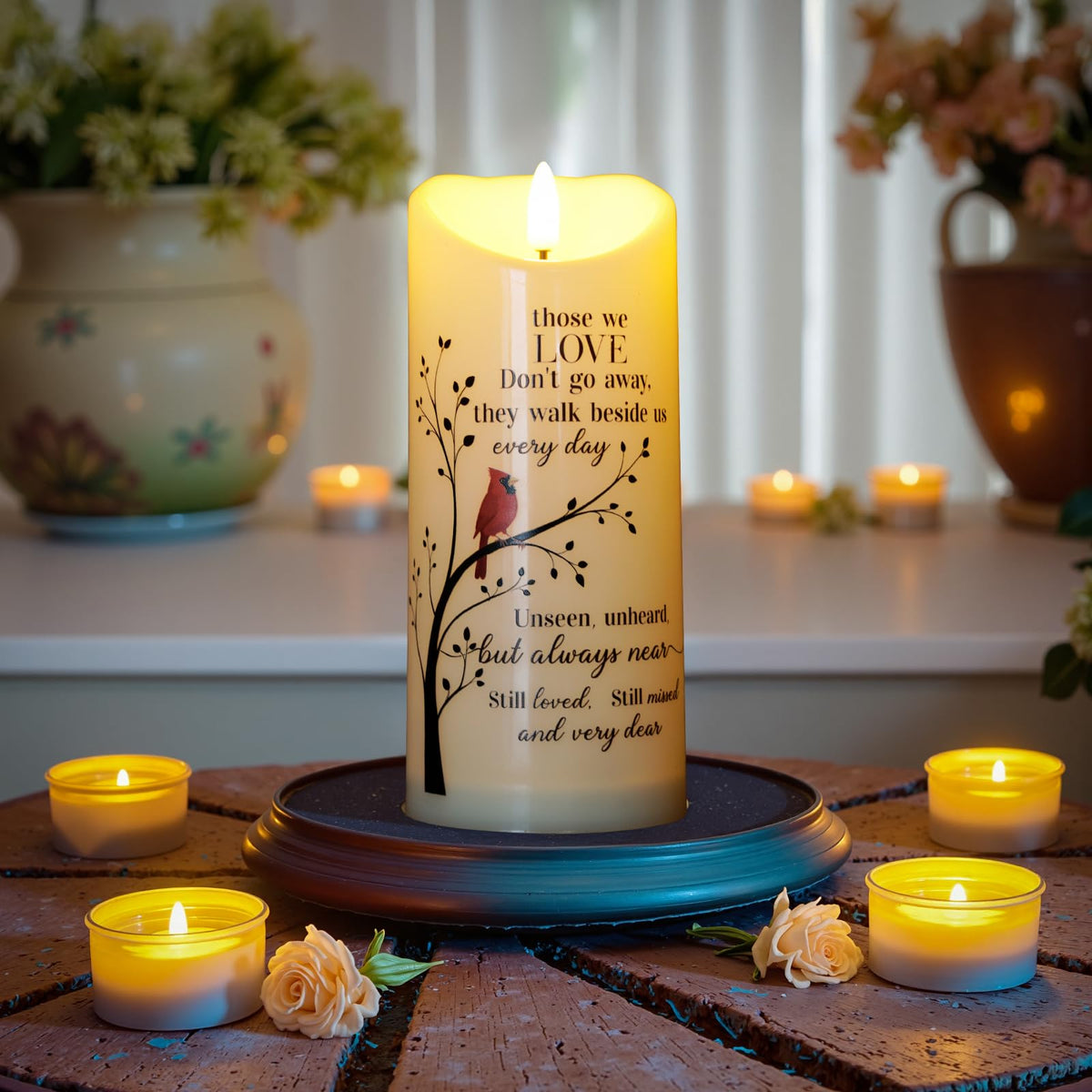 MULCHUM memorial centerpiece for remembrance and quiet reflection