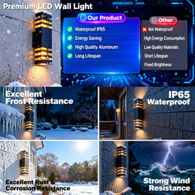 MUCLUD IP65 waterproof design withstands rain and wind without compromising light.