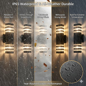 MUCLUD two 7W LED bulbs inside provide balanced brightness and long-lasting efficiency.