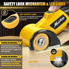 Mulctun widened four blades deliver faster, smoother cuts across materials.