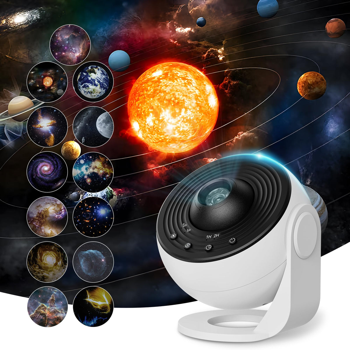 MuliVid Galaxy Projector Pro casts a vivid ceiling starry sky for immersive room decor.