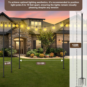 MuliVid height-adjustable seven-section poles for custom height