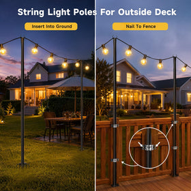 MuliVid metal light stand patio pergola lighting
