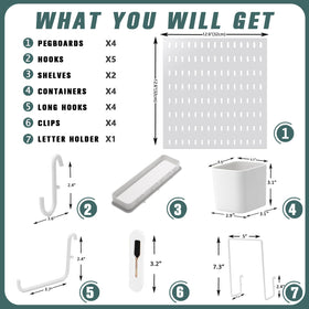 MULSAME pegboard wall mount frame simplifies installation and future reconfiguration.