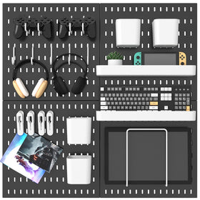 MULSAME pegboard four-panel setup for expanded wall storage