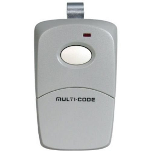 Multi-Code Linear 3089 visor remote opener with clip for in-vehicle access.