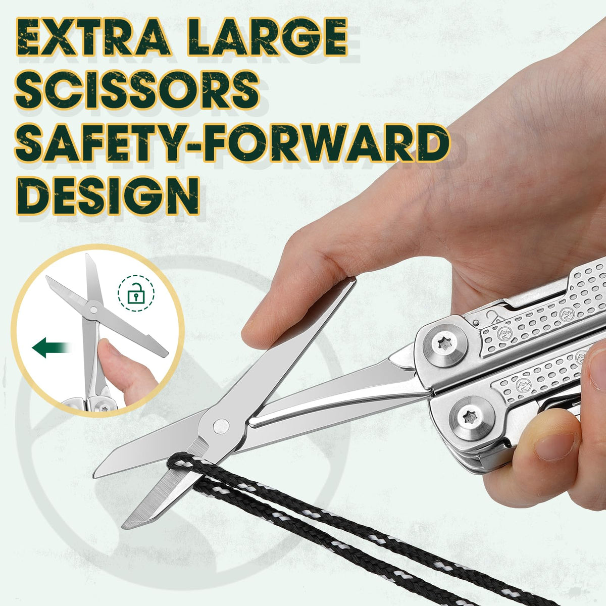 Multper scissors and double-sided file support precise cuts and filing