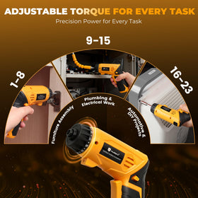 MulWark 1500mAh battery for long, cordless use.