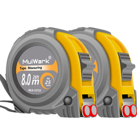 MulWark 2-pack metric tape measure with retractable blade for quick measurements