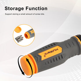 MULWARK compact ratcheting screwdriver for tight spots