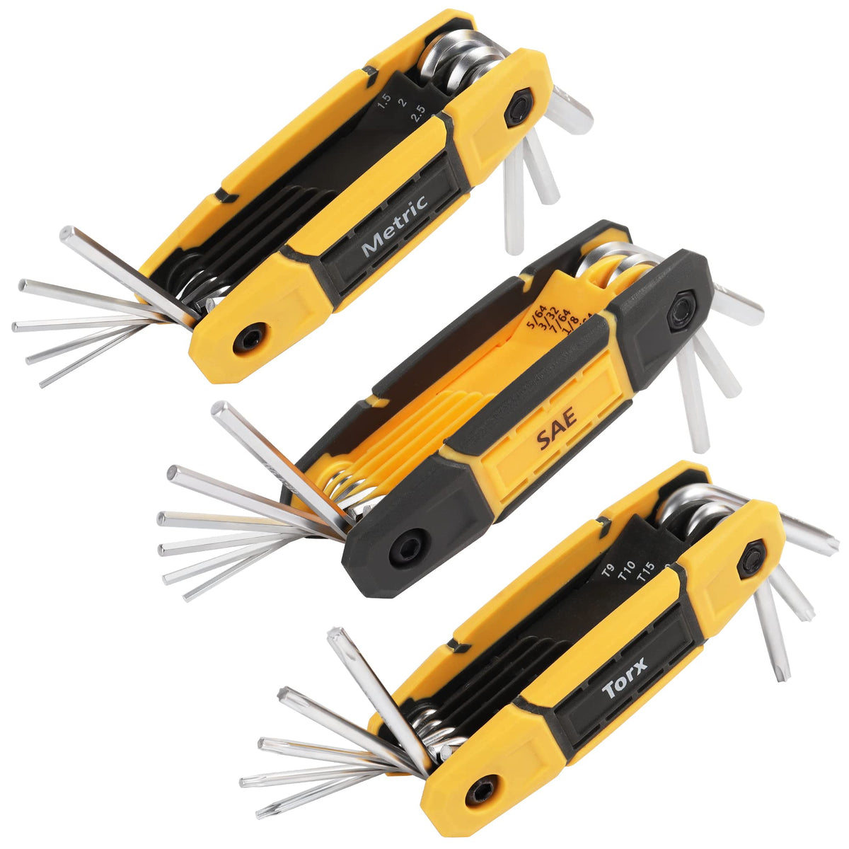 MULWARK folding allen wrench set opened case showing compact versatility for home repairs