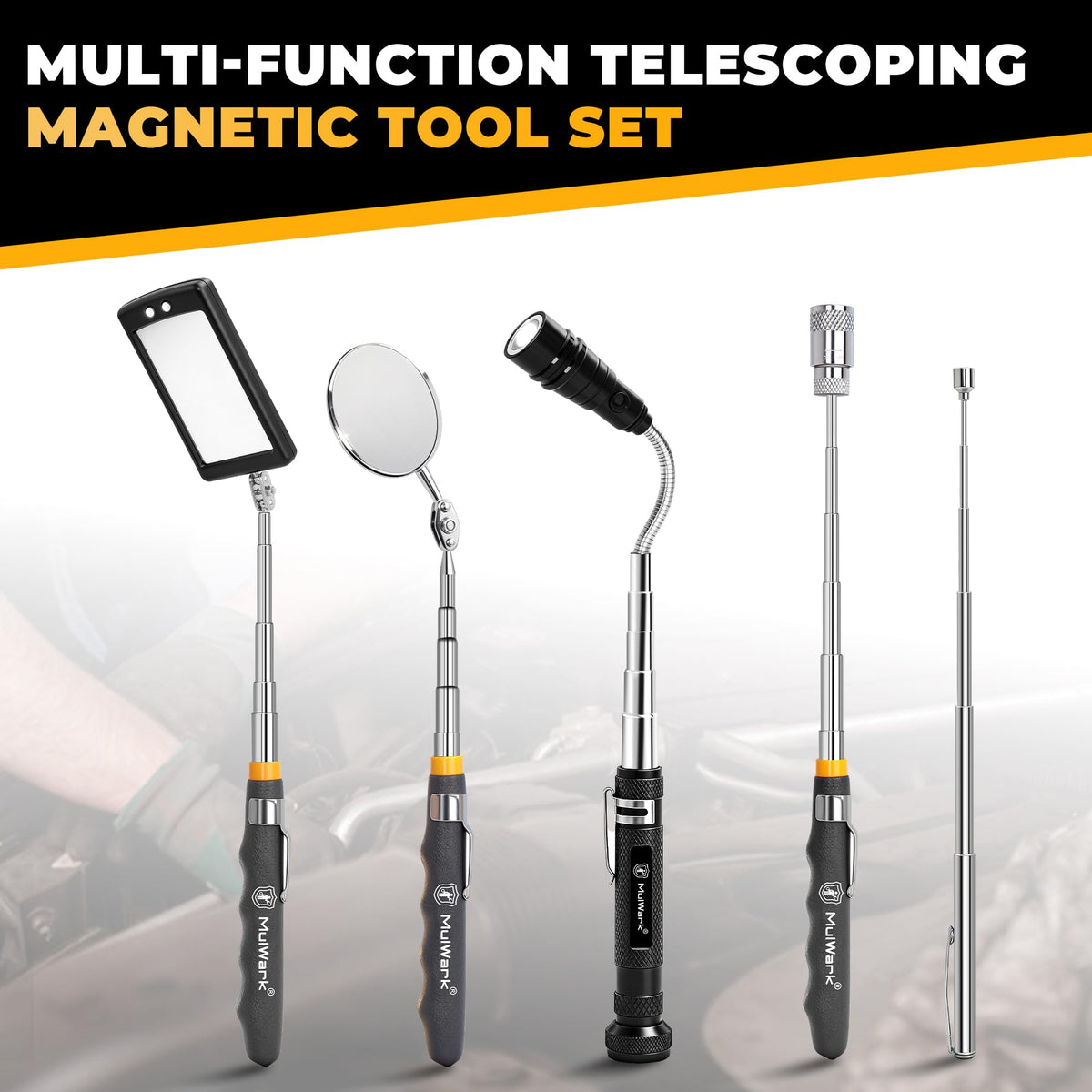 Mulwark heavy-duty aluminum handle offers light weight and corrosion resistance.