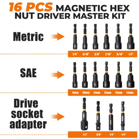 MulWark impact socket adapters, versatile connection for drills and drivers.