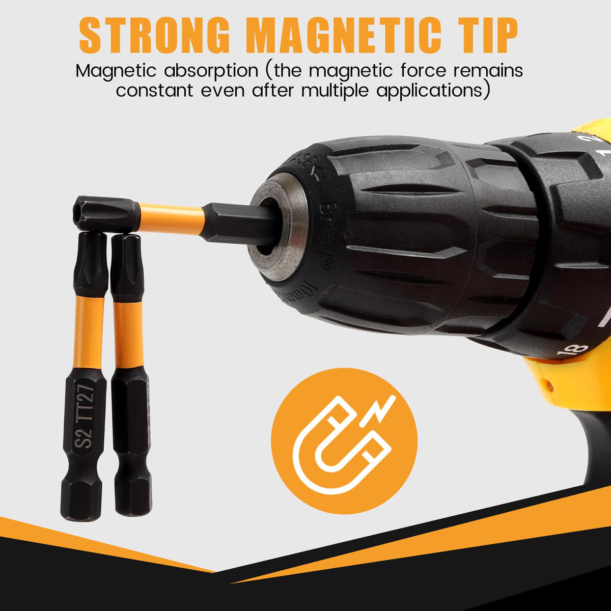 MulWark magnetic 3-inch bit holder stabilizing fastener changes.