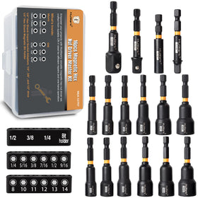 MulWark magnetic nut driver 16pcs showing secure fastener grip with magnetic tips.