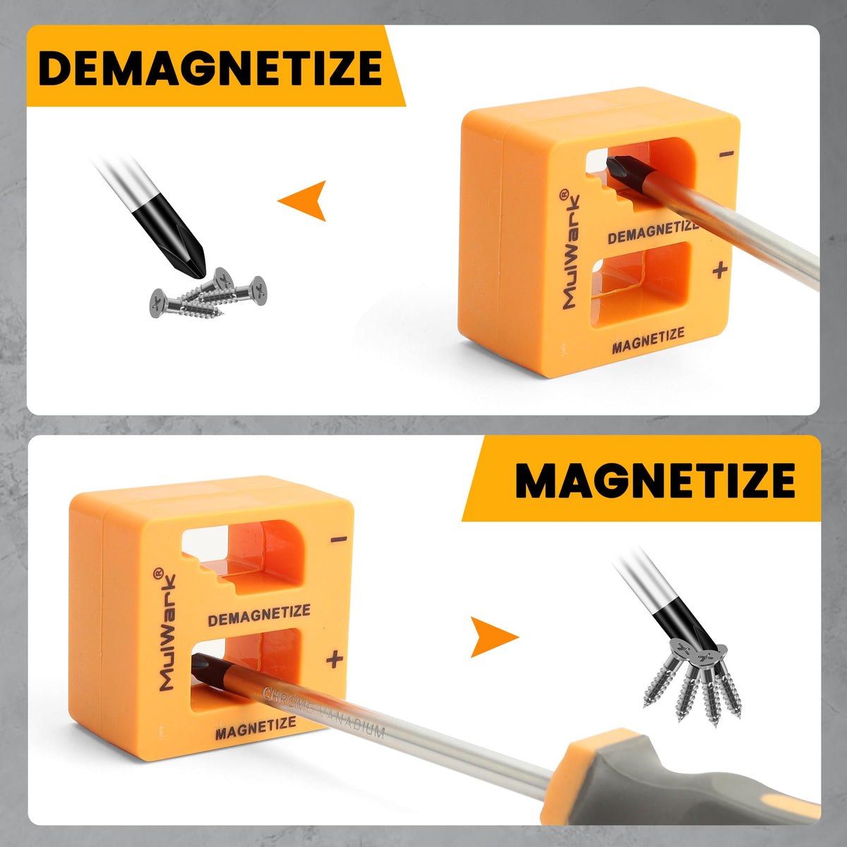 MulWark magnetizer-demagnetizer tool simplifies screw retrieval