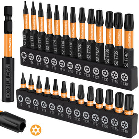 MulWark 27-piece Torx security set laid out for precise tamper-proof work.