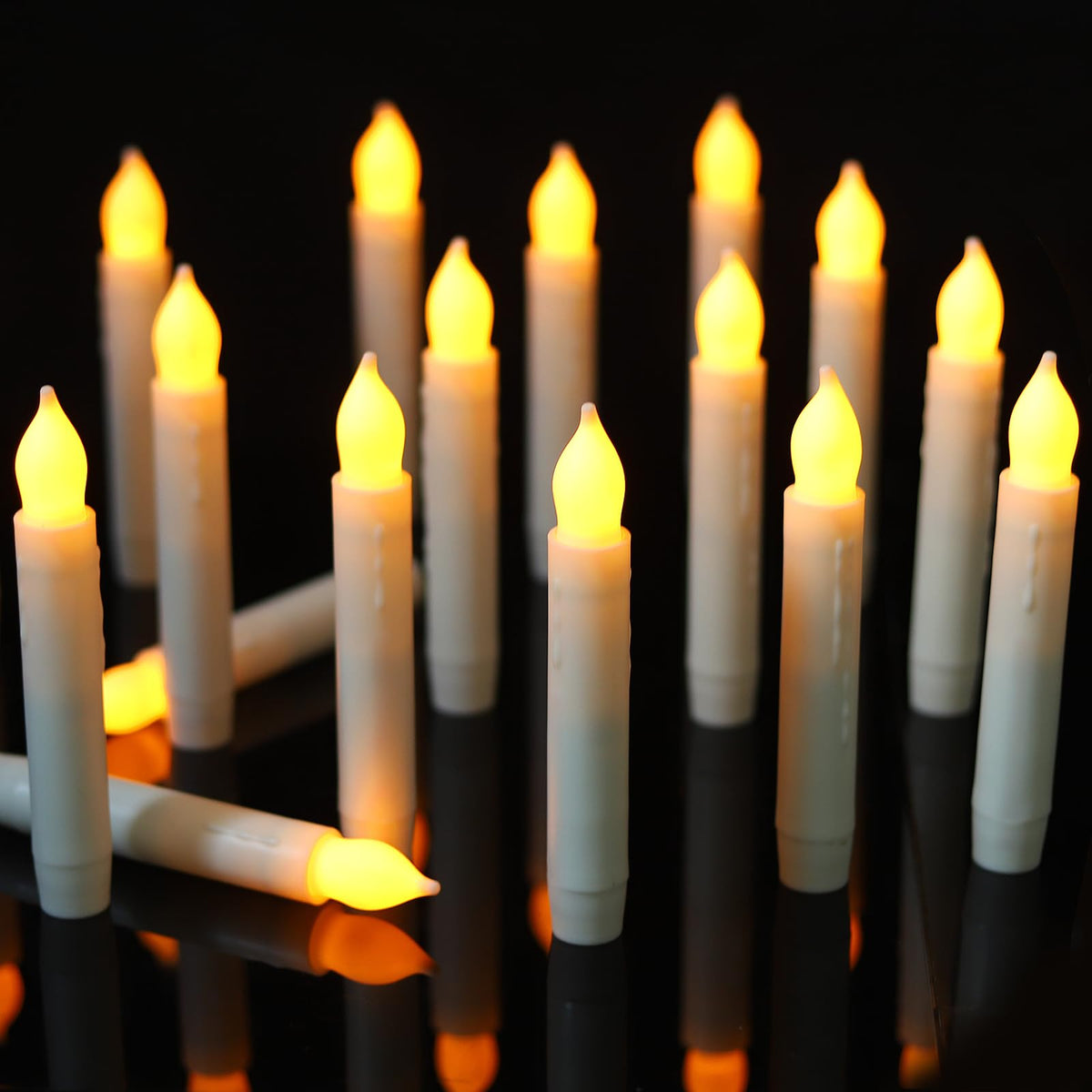 MUMCHASI flameless candles 12-pack for safe table centerpiece decor.