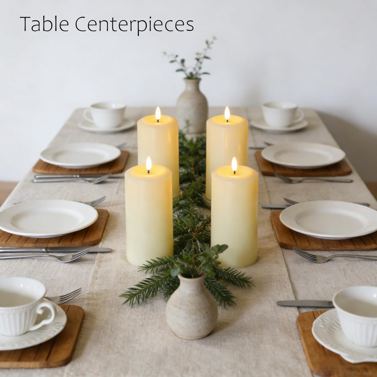 Durable non-toxic plastic shell shields candles from damage.