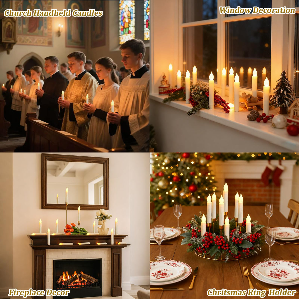 MUMCHASI warm yellow LED glow for cozy winter scenes.