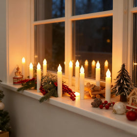 MUMCHASI Christmas decor with safe, energy efficient glow.