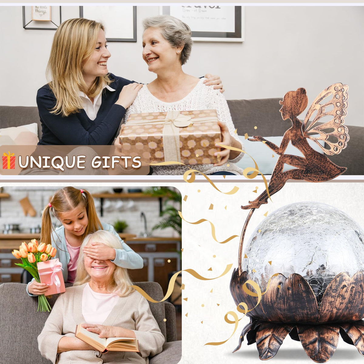 MUMTOP crackle-glass fairy lights elevate indoor or outdoor spaces with whimsy.