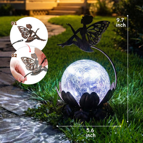 MUMTOP metal and glass solar lantern offers durable, maintenance-free illumination.