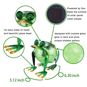 MUMTOP outdoor lantern frog yard decor enhances twilight lawn scenes.