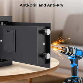 MUNBYN smart biometric safe anti-pry steel construction resists tampering