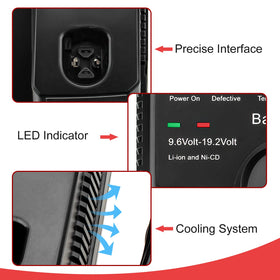 Munikind 19.2V battery close-up highlighting safety-focused high-quality cells.