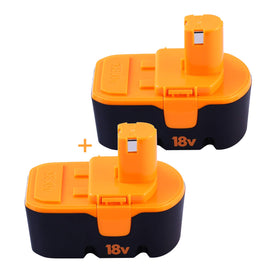 Munikind 3600mAh Ni-MH Ryobi 18V battery for P100 extends runtime.