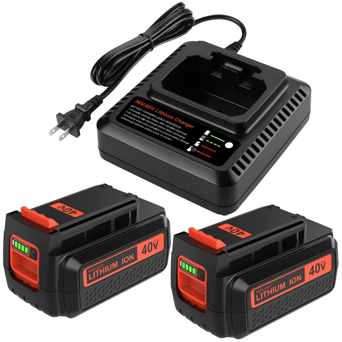 Munikind 40V battery LBX2040 with LED level indicators for easy monitoring