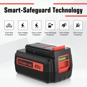 Munikind 40V charger LCS40 supports efficient recharging for Black and Decker packs