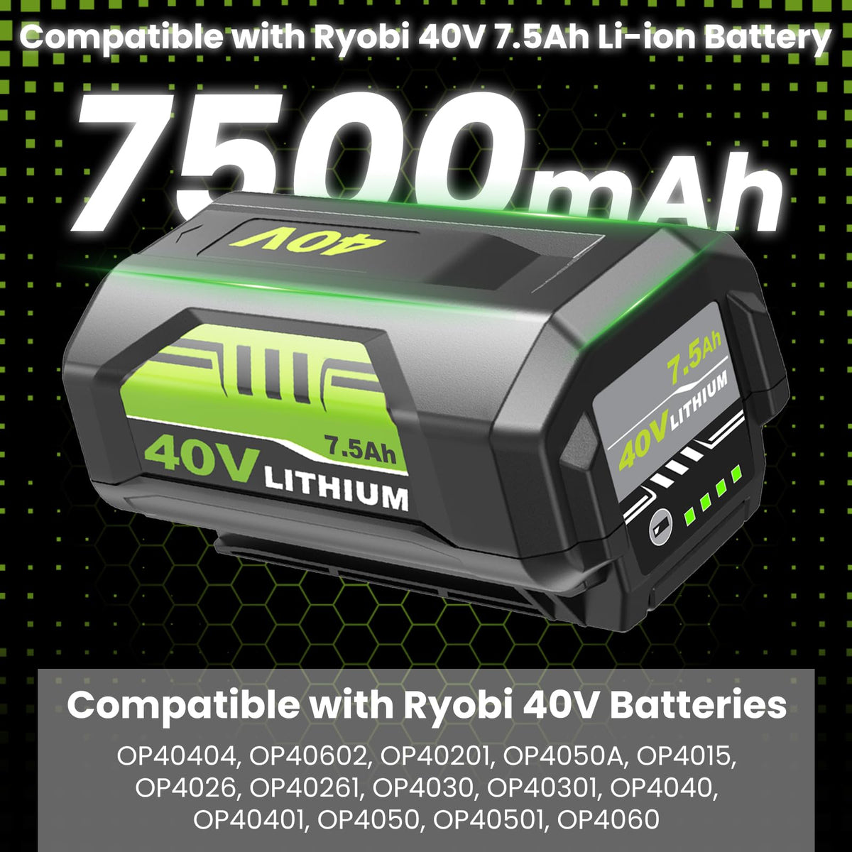 Munikind 40V Ryobi model compatibility for flexible use.