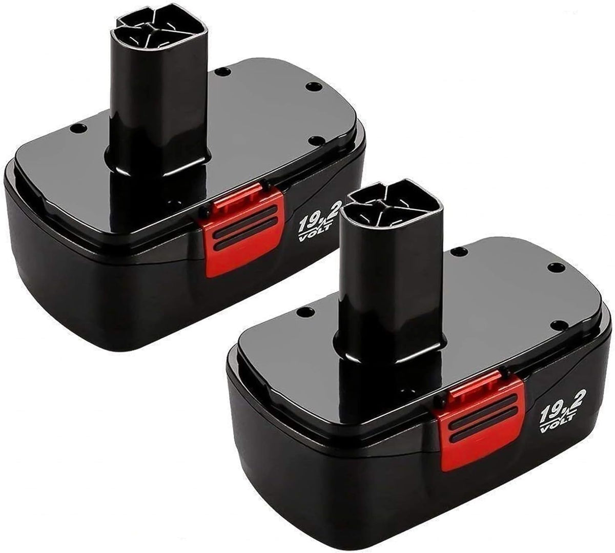 Munikind two-pack replacement batteries for Craftsman 19.2V, longer run time.
