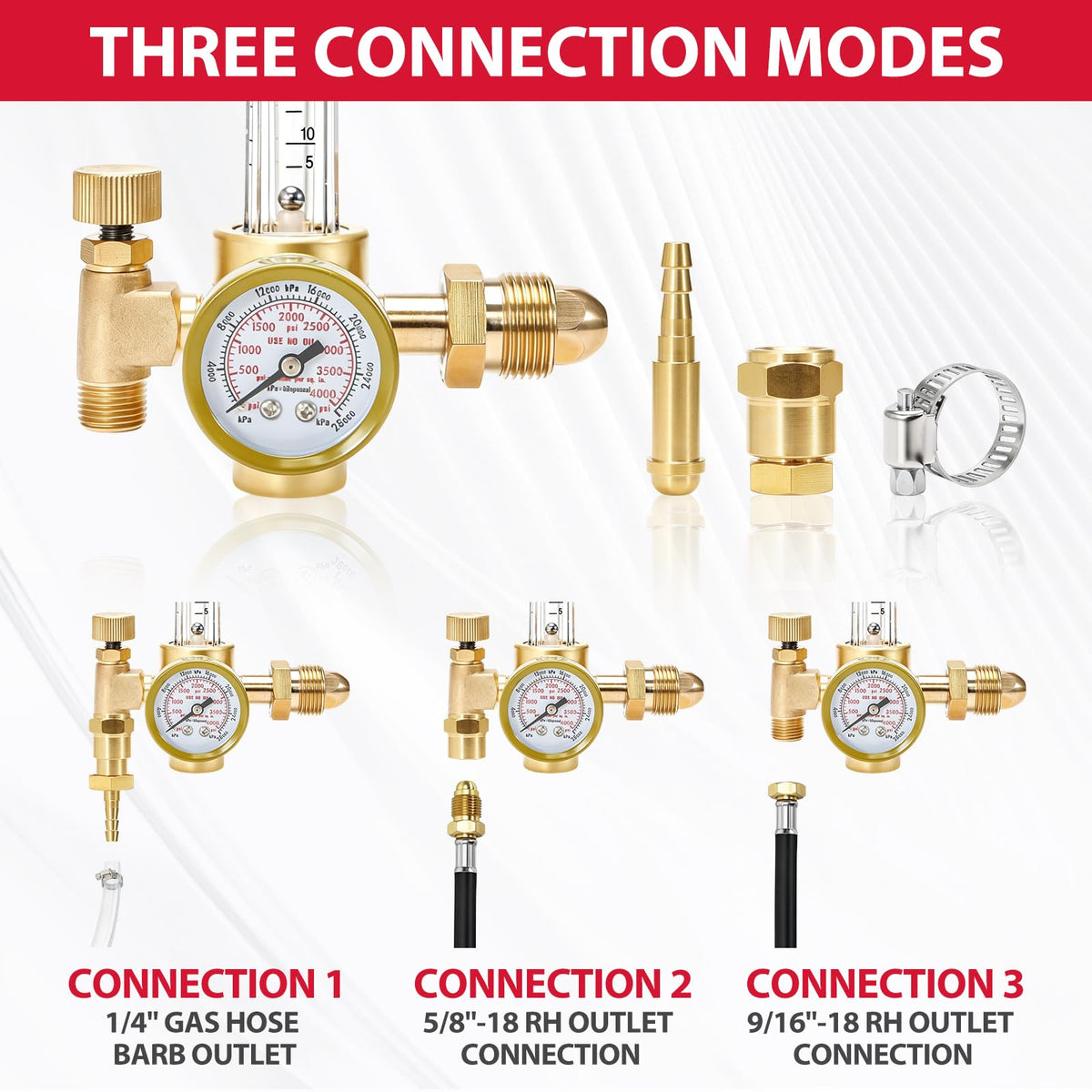 Muphop regulator with large 1.5-inch gauge for readability.