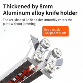 Muscovite drywall cutter thickness adjustable up to 1/2 inch.